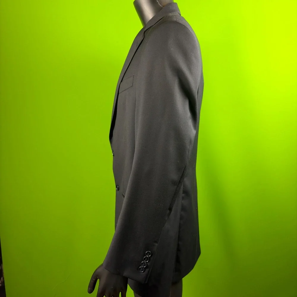 Brooks Brothers 1818 Madison Estrato Trabaldo Togna Wool Blazer 42L Black